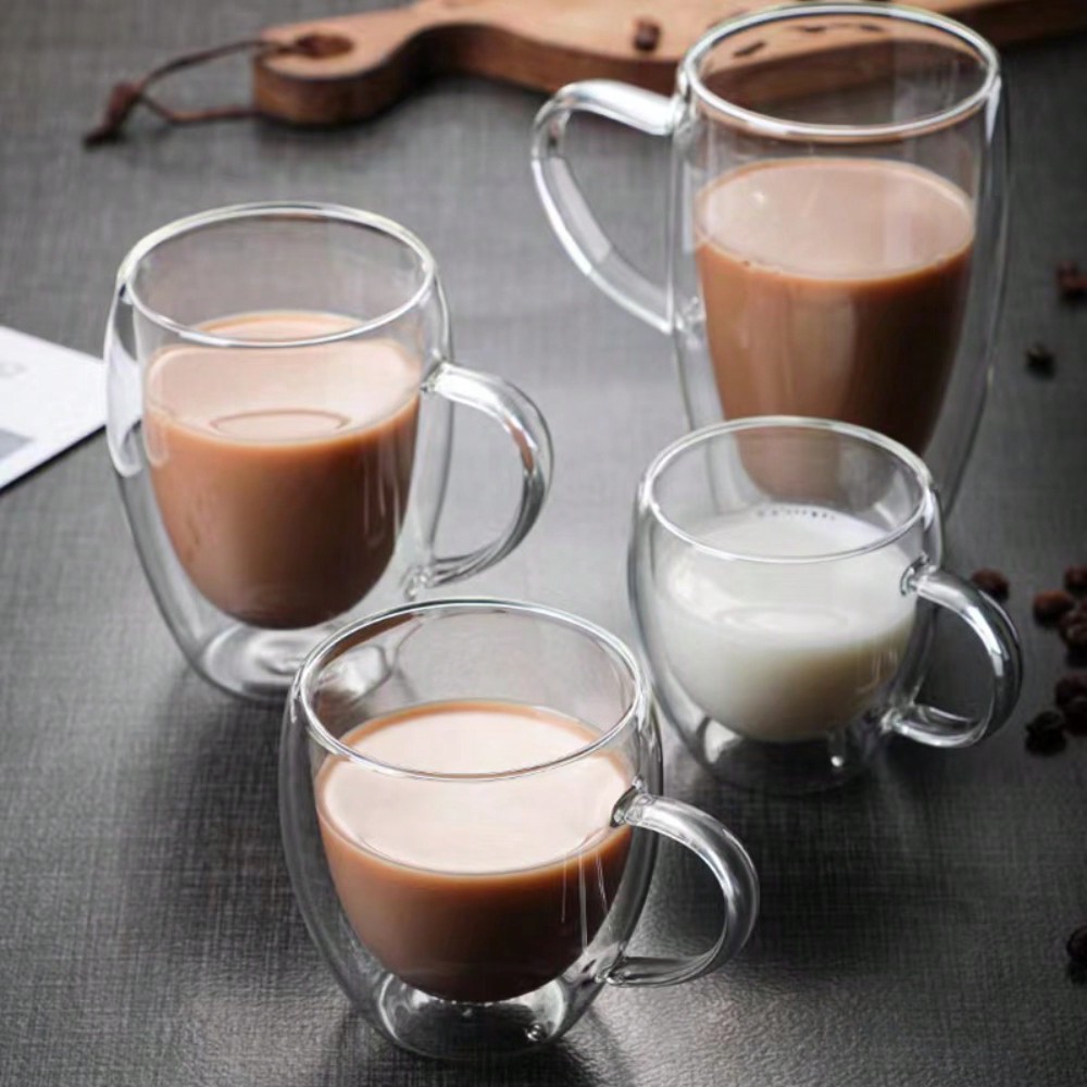 1PC Double Walled ถ้วยแก้วจับโ - Espresso Shot Glass บทวิจารณ์และราคา