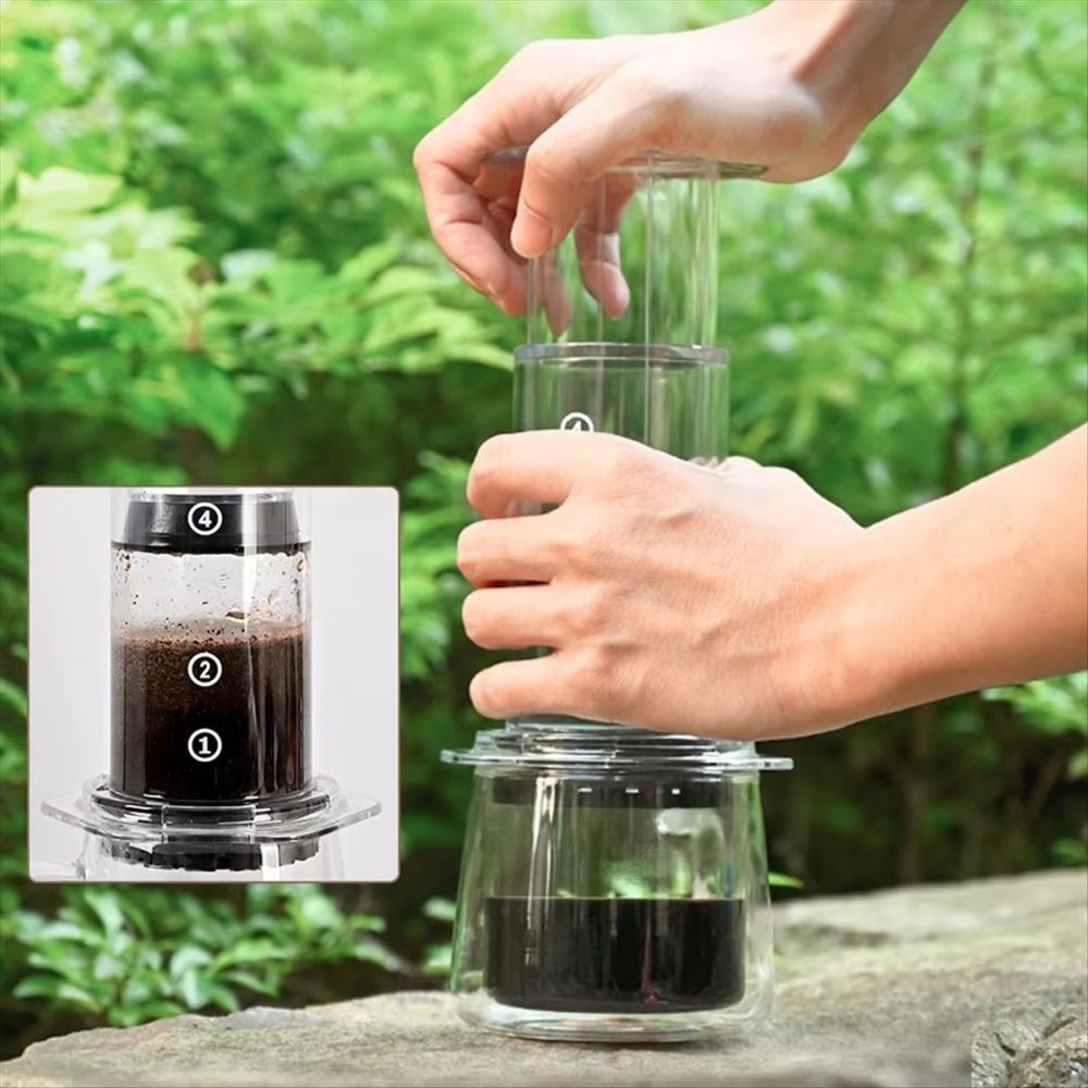 กาต้มกาแฟแบบพกพาสไตล์ฝรั่งเศส  - Coffee Equipment For Camping บทวิจารณ์และราคา