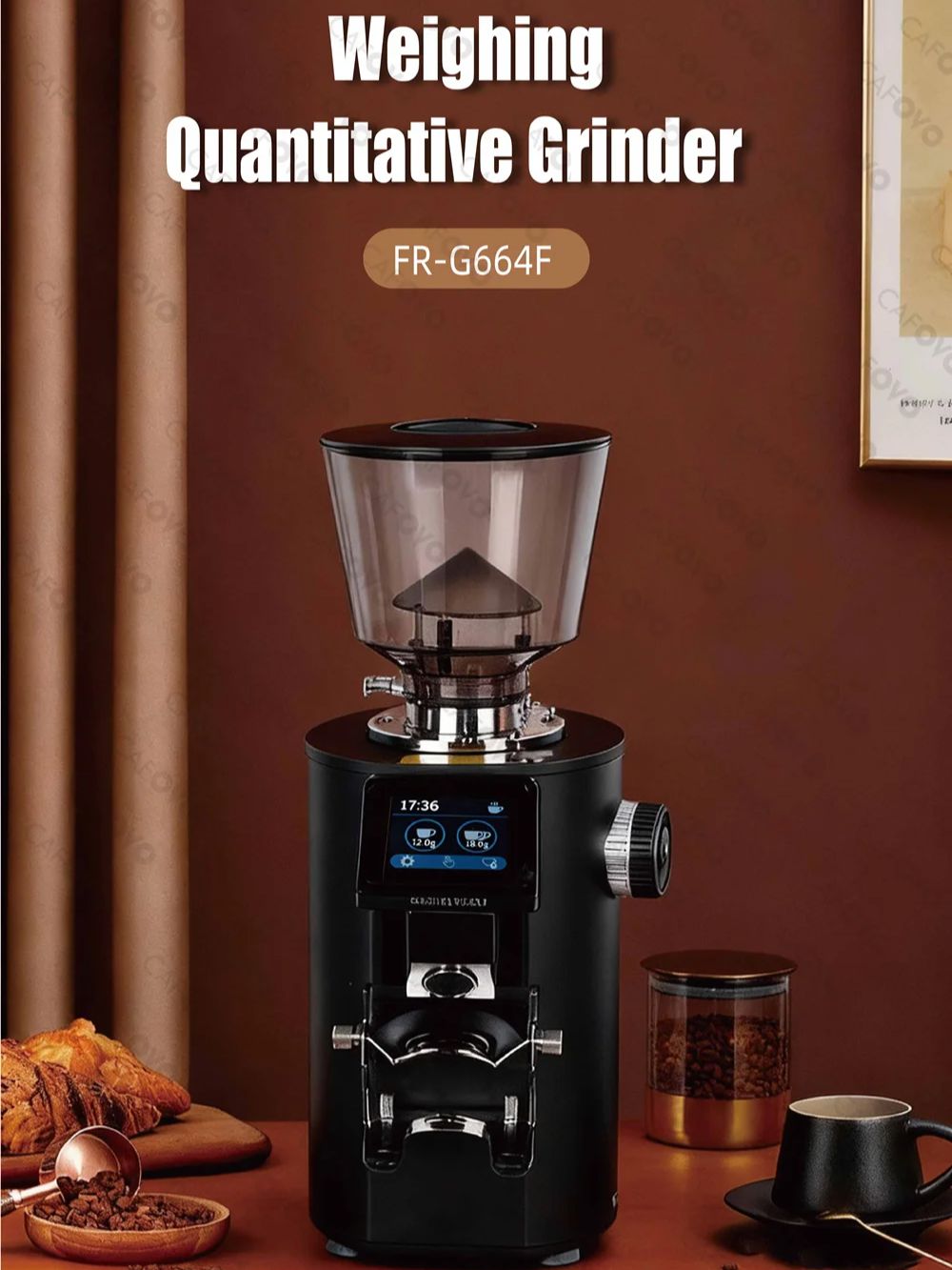 เครื่องบดกาแฟ CAFOVO G664F ระด - Coffee Grinder Burr Flat บทวิจารณ์และราคา