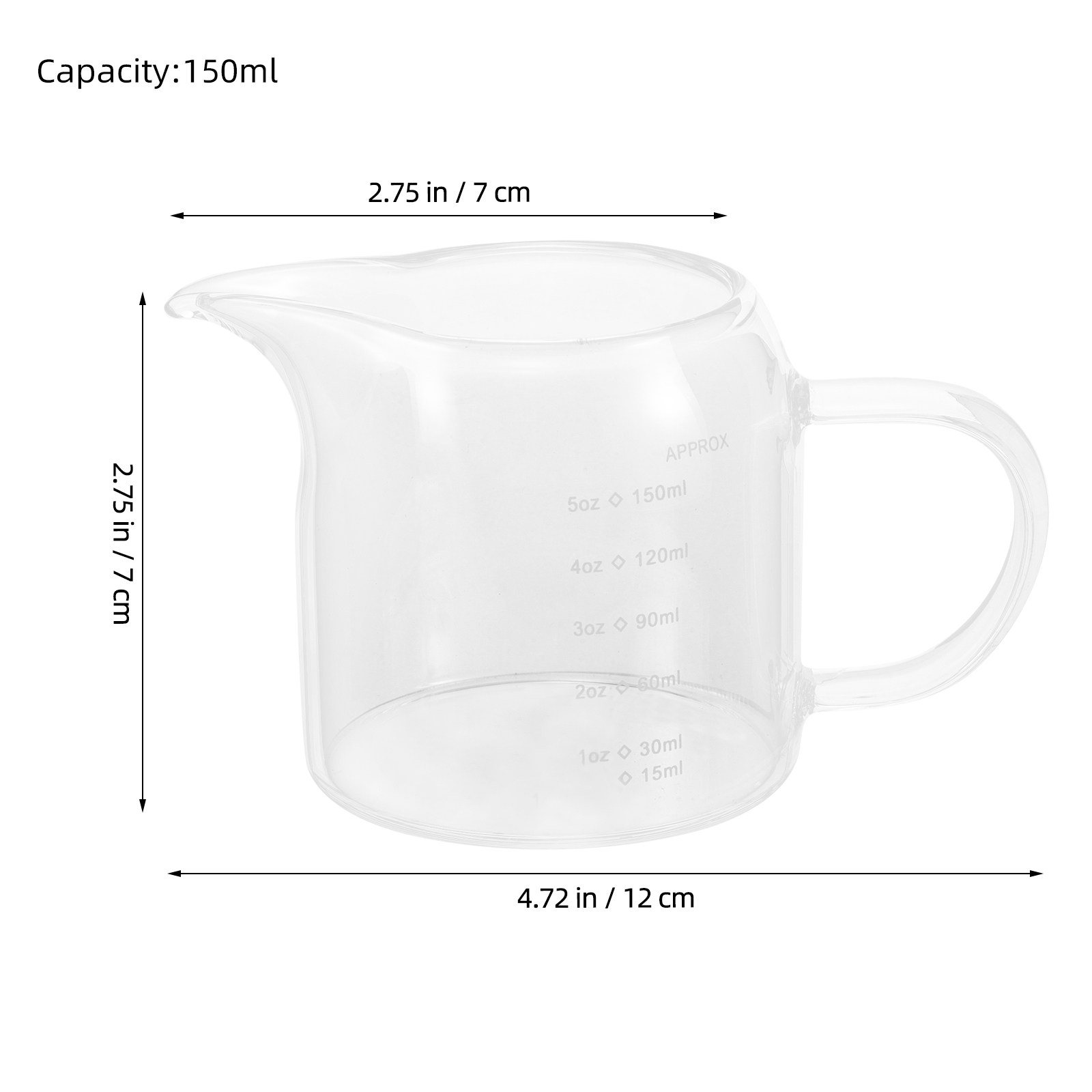 ถ้วยตวงแก้ว 150 มล. 5 ออนซ์ ถ้ - Espresso Shot Glass บทวิจารณ์และราคา